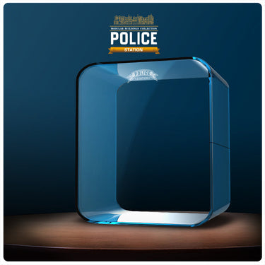 Lego Police Station 10278 Display Case - Crystal blue